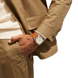 Bell & Ross BR 03 White Steel And Gold Watch