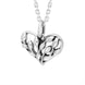Sterling Silver Plant Heart Pendant with Silver Chain