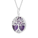 Sterling Silver Blue John Round Tree of Life Necklace