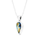 Sterling Silver Labradorite Small Upside Down Pear Necklace