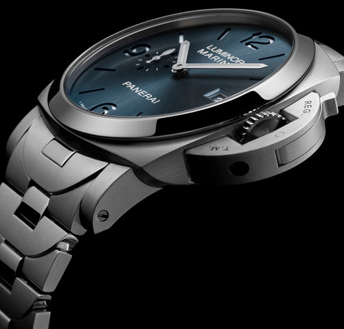 Panerai Luminor Marina 44mm Bracelet Light Blue Watch