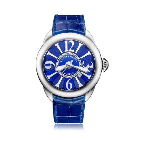 Backes & Strauss Watch Piccadilly Steel 45 Blue