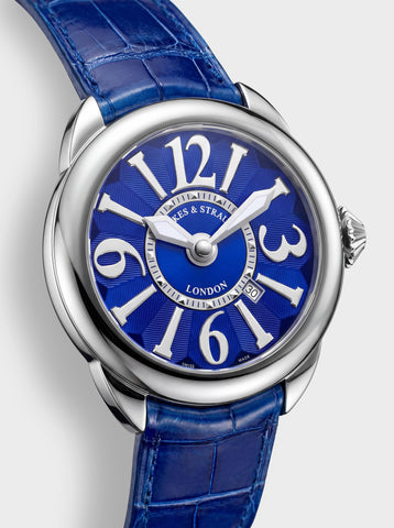 Backes & Strauss Watch Piccadilly Steel 45 Blue