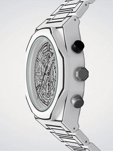 D1 Milano White Sketch Polychrono Watch