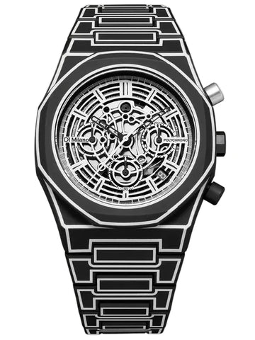 D1 Milano Black Sketch Polychrono Watch