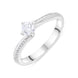Platinum 0.30 Diamond 0.09 4 Claw Twist Diamond Shank Ring