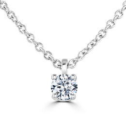 18ct White Gold 0.15ct Lab Grown Diamond Solitaire Necklace