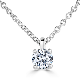 9ct White Gold 0.25ct Diamond Solitaire Necklace