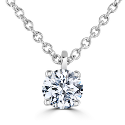 18ct White Gold 0.30ct Diamond Solitaire Necklace