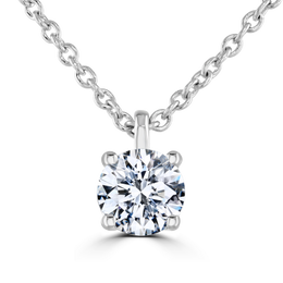 18ct White Gold 0.50ct Lab Grown Diamond Solitaire Necklace