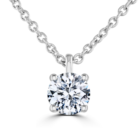 18ct White Gold 0.50ct Diamond Solitaire Necklace