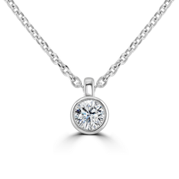 18ct White Gold 0.15ct Lab Grown Diamond Solitaire Necklace