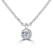 9ct White Gold 0.15ct Lab Grown Diamond Solitaire Necklace