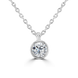 9ct White Gold 0.25ct Lab Grown Diamond Solitaire Necklace