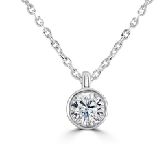 9ct White Gold 0.30ct Lab Grown Diamond Solitaire Necklace