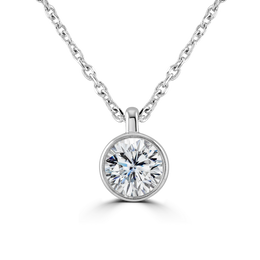 18ct White Gold 0.50ct Lab Grown Diamond Solitaire Necklace