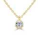 9ct Yellow Gold 0.25ct Diamond Solitaire Octagonal Necklace