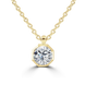 18ct Yellow Gold 0.40ct Diamond Solitaire Octagonal Necklace
