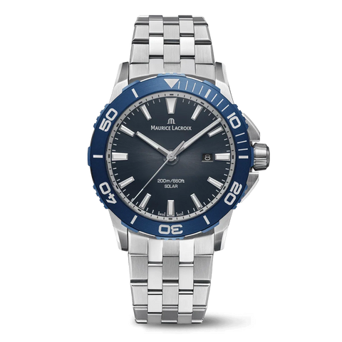 Maurice Lacroix Pontos S Solar Blue Dial Bracelet Watch