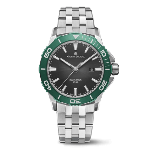 Maurice Lacroix Pontos S Solar Green Bezel Bracelet Watch