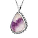 Sterling Silver Blue John Abstract Pear Rope Edge Pendant