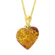 Gold Plated Small Amber Necklace