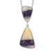 Sterling Silver Blue John Two Stone Abstract Unique Pendant