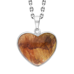 Sterling Silver Blue John Unique Heart Necklace