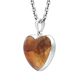 Sterling Silver Blue John Unique Heart Necklace