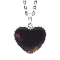 Sterling Silver Blue John Unique Heart Pendant