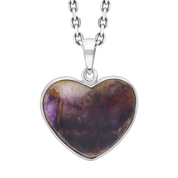 Sterling Silver Blue John Unique Heart Pendant