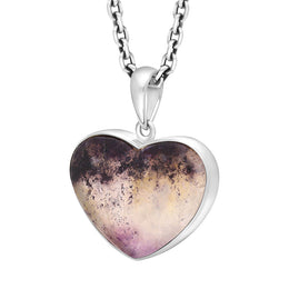 Sterling Silver Blue John Unique Heart Pendant