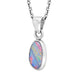 Sterling Silver Opal Doublet Abstract Necklace