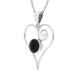 Sterling Silver Whitby Jet Open Frame Necklace