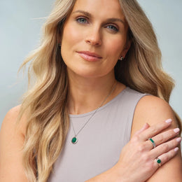 Clogau Reflections of Padarn Sterling Silver Malachite Circular Stud Earrings