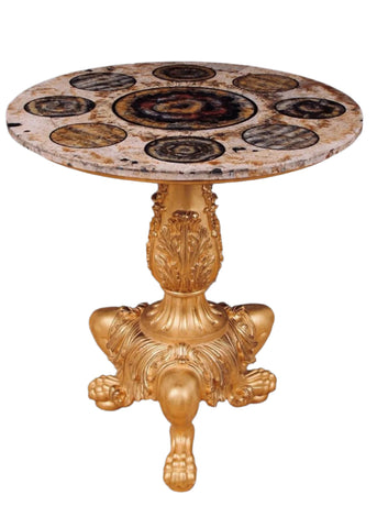 Palatial 19th Century Specimen Blue John & Derbyshire Lemon Spar & Giltwood Centre Table