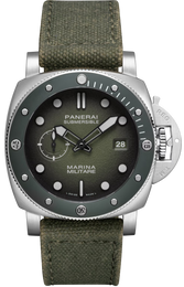 Panerai Submersible QuarantaQuattro Matt Green Ceramic Watch PAM01697