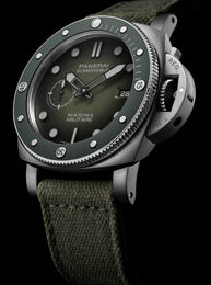 Panerai Submersible QuarantaQuattro Matt Green Ceramic Watch