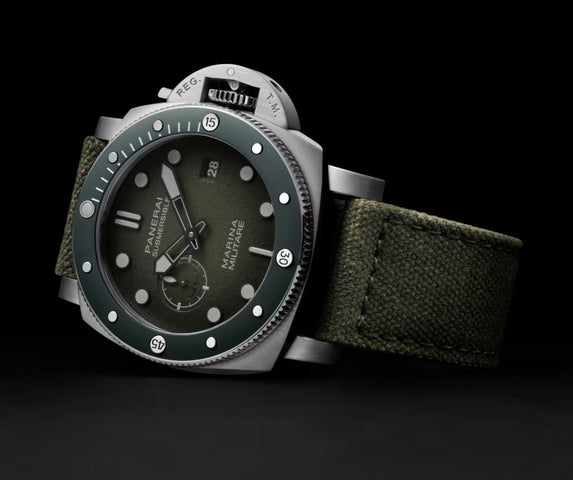 Panerai Submersible QuarantaQuattro Matt Green Ceramic Watch