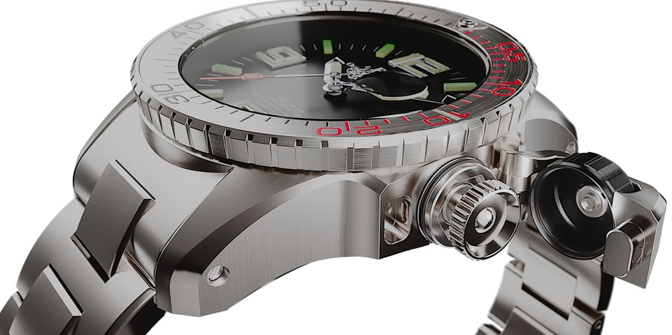 Ball Watch Company Engineer Hydrocarbon EOD Titanium Watch with black dial, titanium strap
