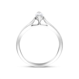 Platinum 0.33ct Diamond Marquise Cut Solitaire Ring