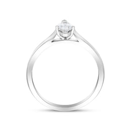 Platinum 0.40ct Diamond Pear Cut Solitaire Ring