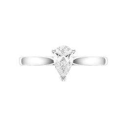 Platinum 0.40ct Diamond Pear Cut Solitaire Ring