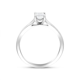 Platinum 0.50ct Diamond Emerald Cut Solitaire Ring
