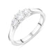 Platinum 0.50ct Diamond Three Stone Ring, FEU-1168