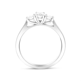 Platinum 0.50ct Diamond Three Stone Ring