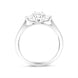 Platinum 0.50ct Diamond Three Stone Ring