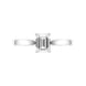 Platinum 0.71ct Diamond Emerald Cut Solitaire Ring