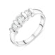 Platinum 0.76ct Diamond Bar Set Three Stone Ring, FEU-1699