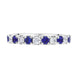 Platinum 0.58ct Sapphire 0.39ct Diamond Castle Set Eternity Ring
